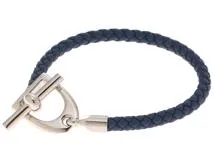 【メーカー包装済】 HERMES ステンレス ブルー ブレスレット エトリエ エルメス アクセサリー