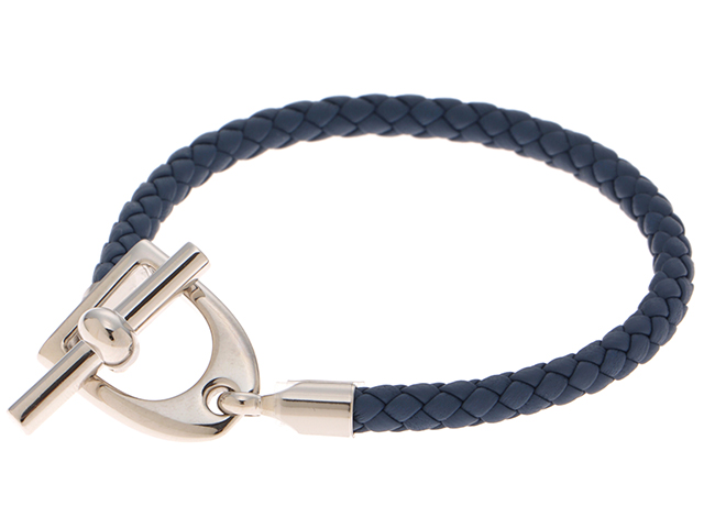 オンラインショップ HERMES エルメス エトリエ ブレスレット ブルー ステンレス アクセサリー