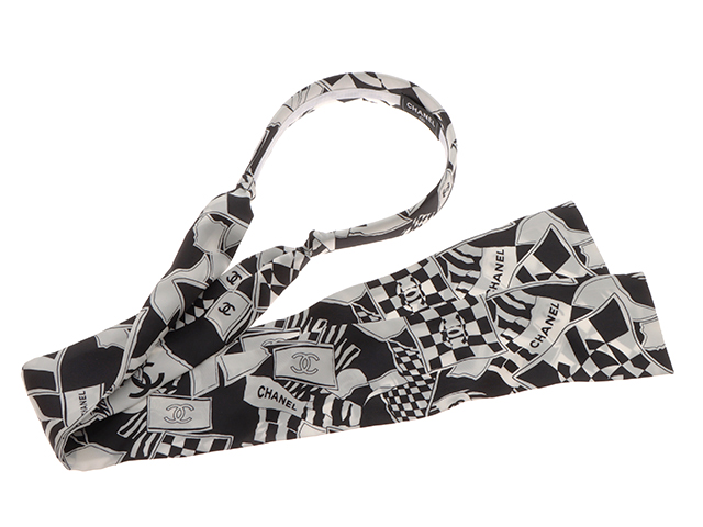 CHANEL シャネル ストロー カチューシャ ホワイト CHANEL