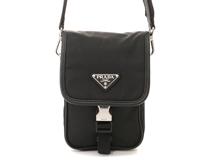 PRADA　プラダ　Re-Nylon ショルダーバッグ　ブラック　ナイロン／サフィアーノ　2VD043　2143000727763　【437】