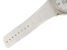 OMEGA オメガ 腕時計 コンステレーション 123.18.35.20.55.001 ダイヤモンドベゼル ステンレススティール/革 ホワイトマザーオブパール文字盤 自動巻【472】UH