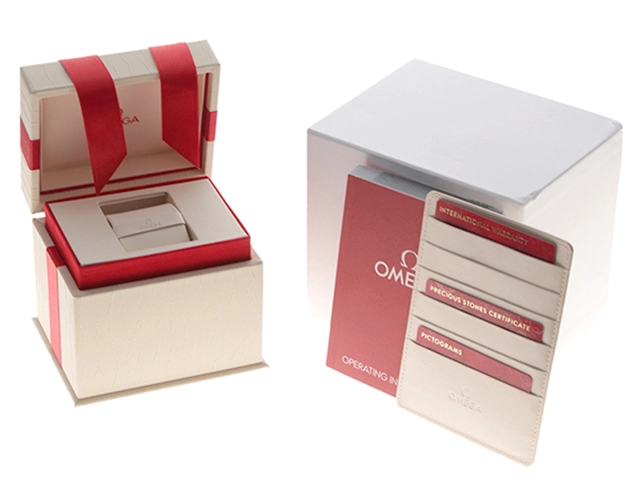 OMEGA オメガ 腕時計 コンステレーション 123.18.35.20.55.001 ダイヤモンドベゼル ステンレススティール/革 ホワイトマザーオブパール文字盤 自動巻【472】UH