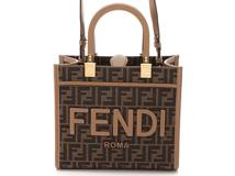 フェンディ FENDI　サンシャインバッグ スモール ブラウン FFジャカード　ショルダーバッグ　8BH394　433