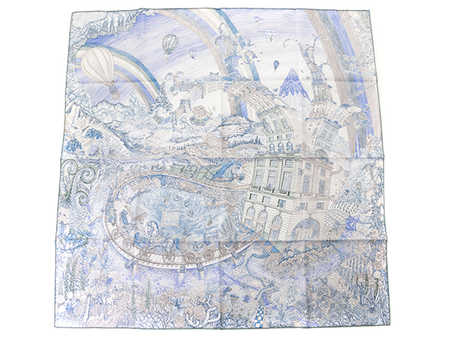 HERMES エルメス スカーフ カレ90 クレイジー・フォーブル