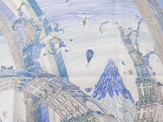 未使用品！　エルメス　スカーフ　現行品　カレ90 クレイジーフォーブル　2024 カレ 90 《クレイジー・フォーブル》 | Hermès - エルメス-公式