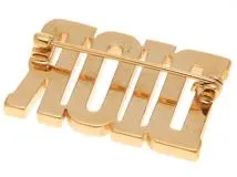 Dior ディオル Diorロゴブローチ メタル（GP） レジンパール