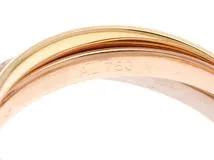 Cartier カルティエ トリニティ リング スモールモデル セミパヴェ B4235952 K18WG/YG/PG/ダイヤモンド計0.46ct 2024年正規品【472】SJ