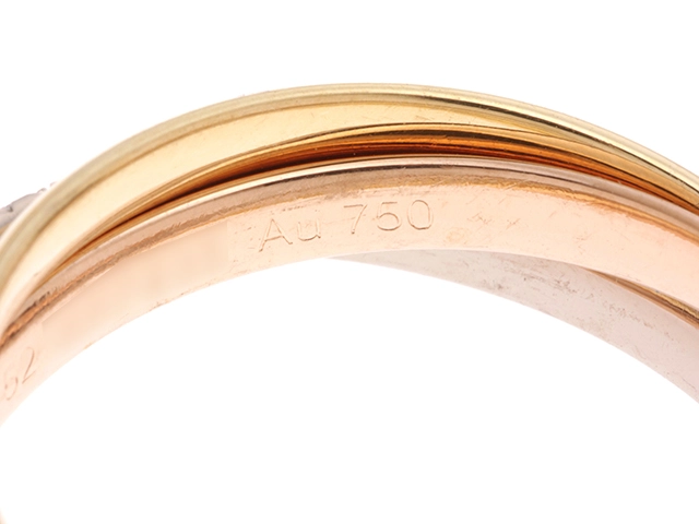 Cartier カルティエ トリニティ リング スモールモデル セミパヴェ B4235952 K18WG/YG/PG/ダイヤモンド計0.46ct 2024年正規品【472】SJ