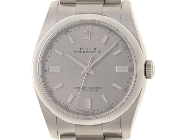 ロレックスオイスターシングルバックル ロレックス/オイスターパーペチュアル/シルバーダイヤル/Rolex