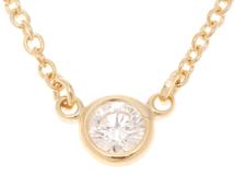 TIFFANY＆CO　ティファニー　バイザヤード　ネックレス　K18 ゴールド　1Pダイヤモンド　1.5g【471】I