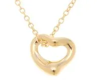 TIFFANY＆CO ティファニー オープンハート ネックレス K18 ゴールド