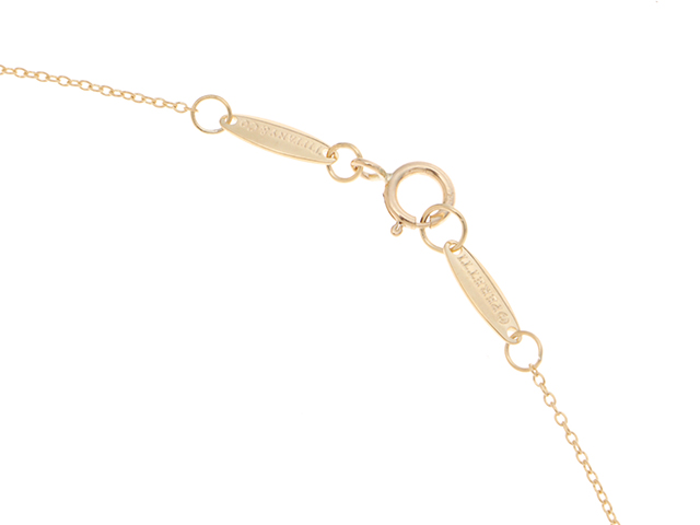 ティファニー オープンハート ダイヤ ネックレス 750 金 ゴールド　11mm エルサ・ペレッティ™ オープン ハート ペンダント ダイヤモンド ローズ