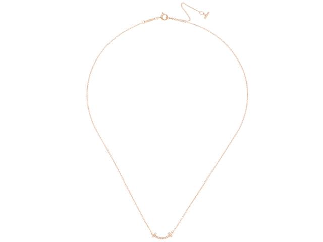 TIFFANY＆CO　ティファニー　Tスマイルミニ　ネックレス　K18ピンクゴールド　ダイヤモンド　2.0g　2143000731821　【471】L
