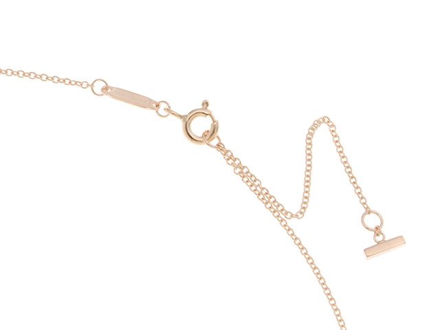TIFFANY＆CO　ティファニー　Tスマイルミニ　ネックレス　K18ピンクゴールド　ダイヤモンド　2.0g　2143000731821　【471】L