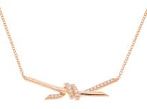 TIFFANY＆CO　ティファニー　ノット　ネックレス　K18ピンクゴールド　ダイヤモンド　7.2g　【471】