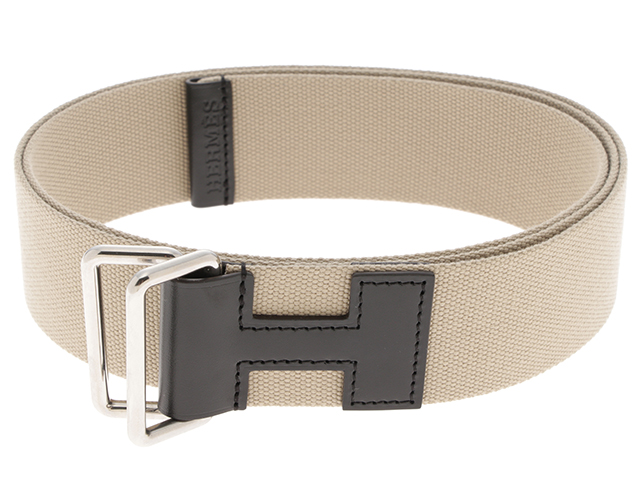 HERMES エルメス ベルト Hバックル ベルトノマド40 ハンター牛革製  