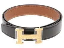 HERMES エルメス ベルト Hベルト32mm 90㎝ ボックスカーフ/トゴ