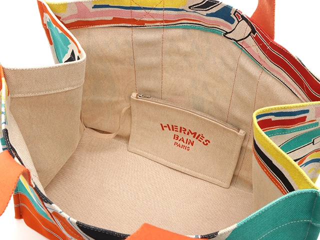 HERMES 　エルメス　ハンドバッグ　トートバッグ　セバスド　ブラージュ　ナチュラル・オレンジ・マルチ 　ポーチあり　【472】HA