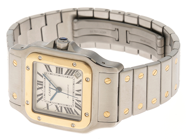 Cartier カルティエ サントスガルベXL W20099C4 自動巻き オートマチック YG/SS イエローゴールド ステンレス 男性用腕時計  【473】