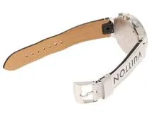 LOUIS VUITTON　ルイ・ヴィトン　タンブール クロノ　ブラウン文字盤　SS/レザー　Q1121　自動巻き　オートマチック　メンズ腕時計【431】