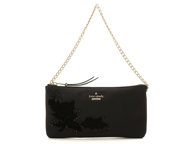 プラダナイロンポーチビジュー付きブラック/ゴールド金具