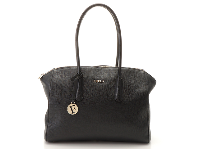 FURLA フルラ テッサ トートバッグ レザー ブラック FURLA トートバッグ テッサ FURLA フルラ トートバッグ ブラック