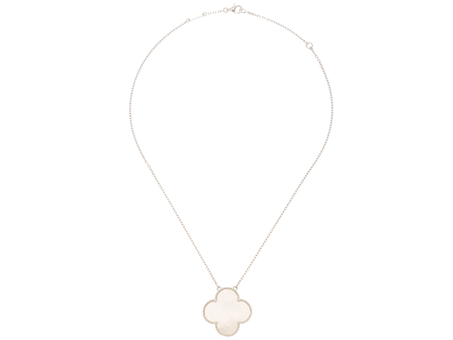 美品Van Cleef &Arpels ヴァンクリーフ&アーペルの蝶のネックレス ドゥ パピヨン ペンダント 18K ホワイトゴールド, ダイヤモンド