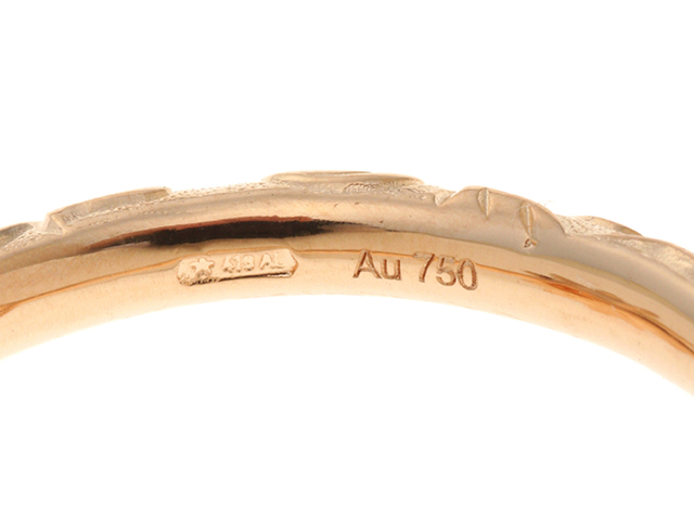 グッチ GUCCI フラワーリング ピンクゴールド ダイヤ 11号【472 グッチ GUCCI フラワーリング ピンクゴールド ダイヤ 11号【472
