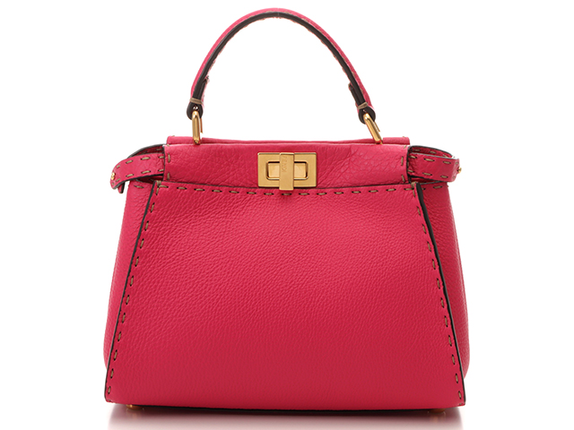 【売切】FENDIフェンディバッグ　ピーカブーセレリア　 赤ストラップステッチ 売切】FENDIフェンディバッグ ピーカブーセレリア 赤ストラップ