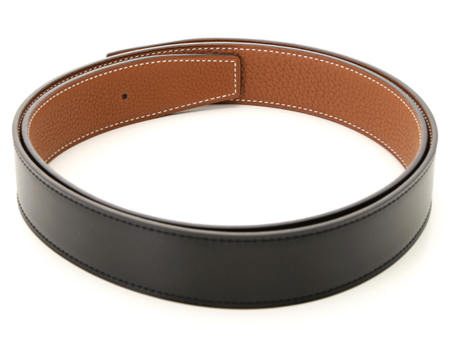 HERMES エルメス コンスタンス Hベルト ブラック ゴールド トゴ