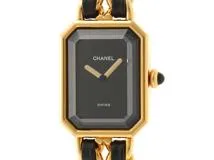 CHANEL シャネル プルミエールM GP 金メッキ / 革 H0001 クォーツ 女性