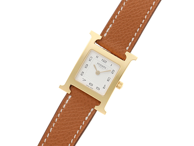 HERMES HH1.201 Hウォッチ クォーツ レディース 腕時計 イエロー HERMES HH1.201 Hウォッチ クォーツ レディース 腕時計 イエロー
