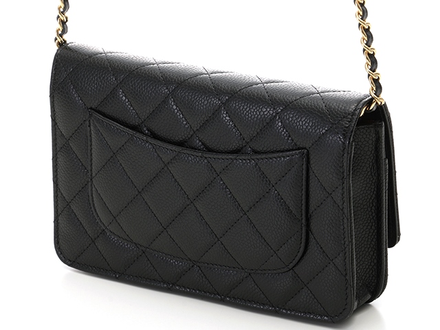 CHANEL シャネル AP0250 チェーンウォレット ブラック/GP