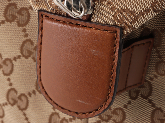 GUCCI グッチ ボストンバッグ ベージュ ブラウン GGキャンバス