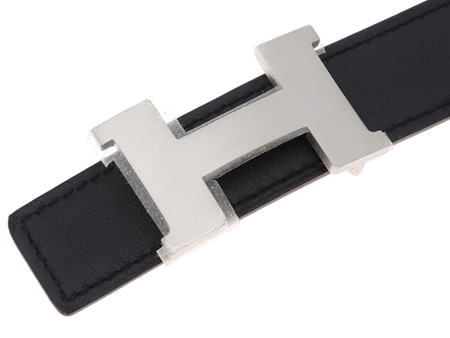 HERMES エルメス ミニ・コンスタンスhベルト ブラック ゴールド SV