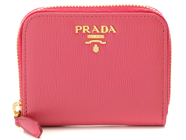 PRADA プラダ コインケース ピンク 1MM268 財布 レザー 【437】 の購入