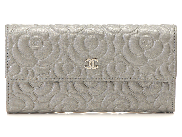 CAMELIA CHANEL シャネル カメリア長財布 キャビアスキン
