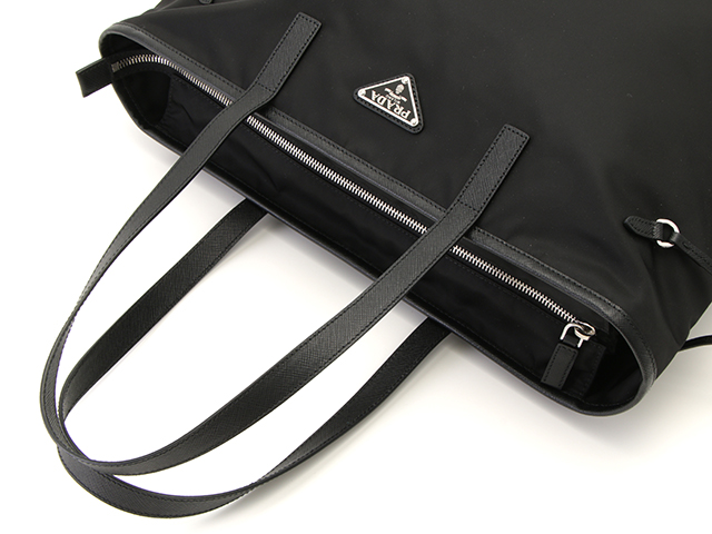 PRADA プラダ トートバッグ 1BG401 ナイロン レザー ブラック