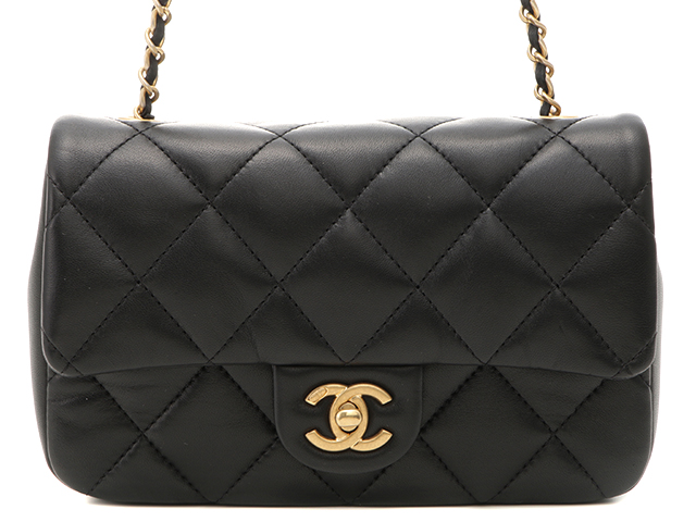 CHANEL シャネル　チェーンショルダーバック　ミニマトラッセハートチャームチェーンショルダー　ブラック　カーフ　AS3456 B08840  94305【472】AH