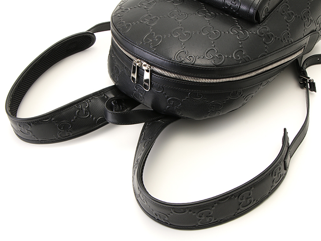 GUCCI グッチ GGエンボスバックパック 658579 レザー ブラック
