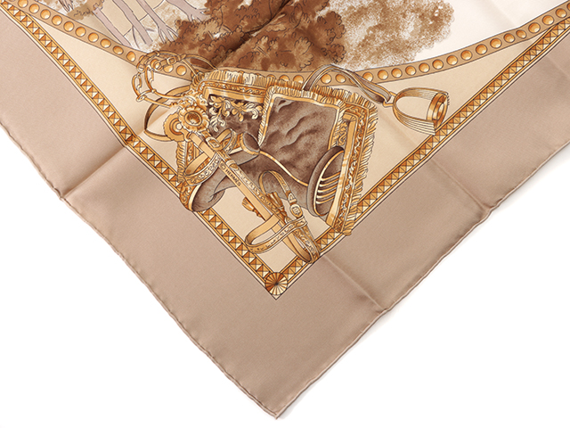 HERMES エルメス スカーフ カレ90 APRESENTATION DE CHEVAUX シルク