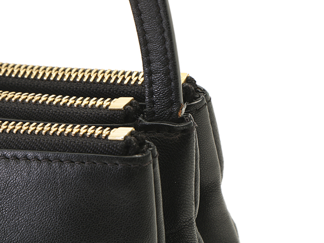 セリーヌ トリオ ショルダーバッグ ラージ ブラック クラッチバッグ レザー CELINE セリーヌ トリオ ショルダーバッグ ラージ ポシェット クラッチ