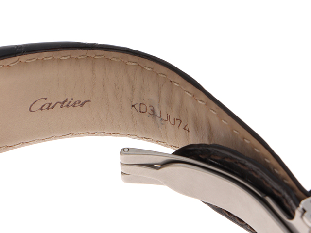 Cartier カルティエ カリブル・ドゥ・カルティエ SS/PG 革ベルト