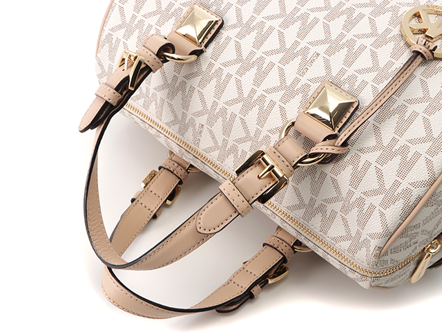 MICHAEL KORS マイケルコース 2Wayボストンバッグ ホワイト PVC
