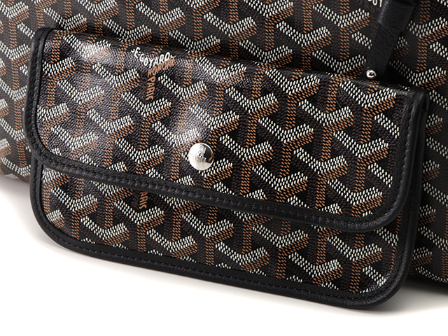 GOYARD ゴヤール サンルイPM トートバッグ PVC/カーフ ブラック