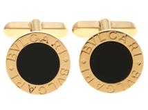 BVLGARI　ブルガリ  BBカフス　イエローゴールド　オニキス　約14.1g 【430】 2143100412217