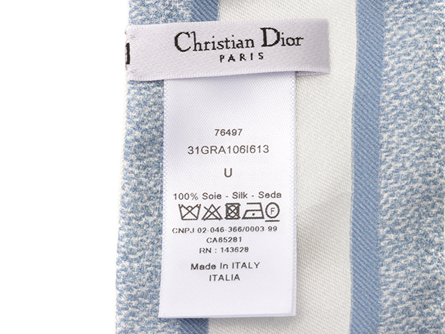 Dior ディオール スカーフ ミッツァ DIOR GRANVILLE ホワイト ライト 