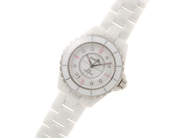 CHANEL　シャネル　J12･ピンクライト･世界限定1200本　セラミック　自動巻き　レディース　腕時計（2143100416420）【200】C