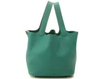 HERMES　エルメス　ピコタンロックMM　 ヴェールヴェローヌ　ゴールド金具　トリヨンクレマンス　Y刻印【430】2143100422704