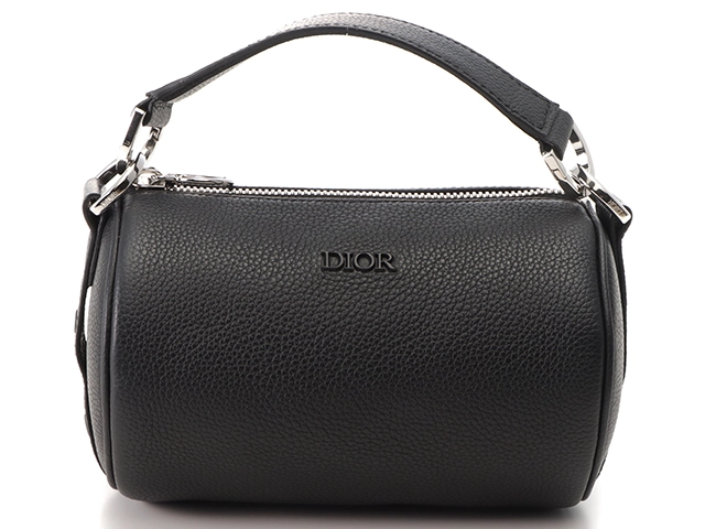 【美品】ディオール　Dior　　ショルダーバッグ　レザー　ブラック　バッグブラック